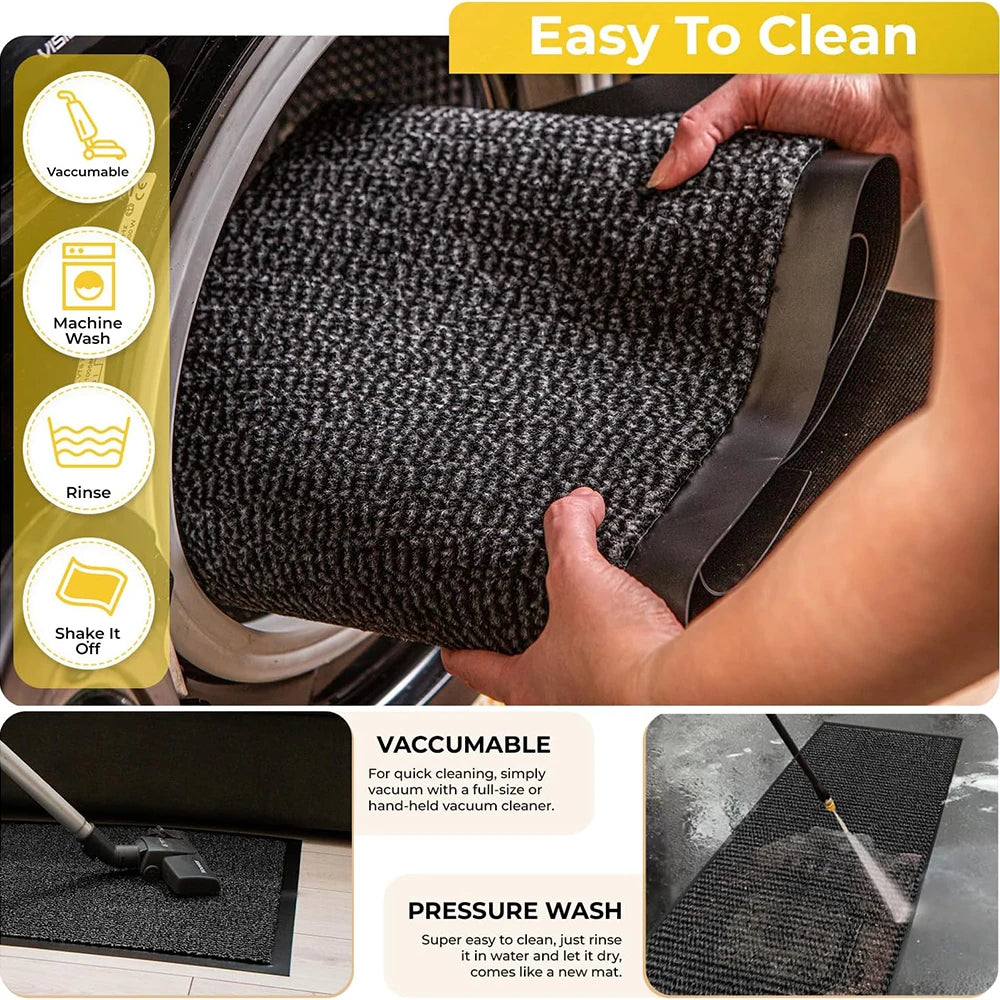 Washable Entrance Doormat in Grey or Anthracite