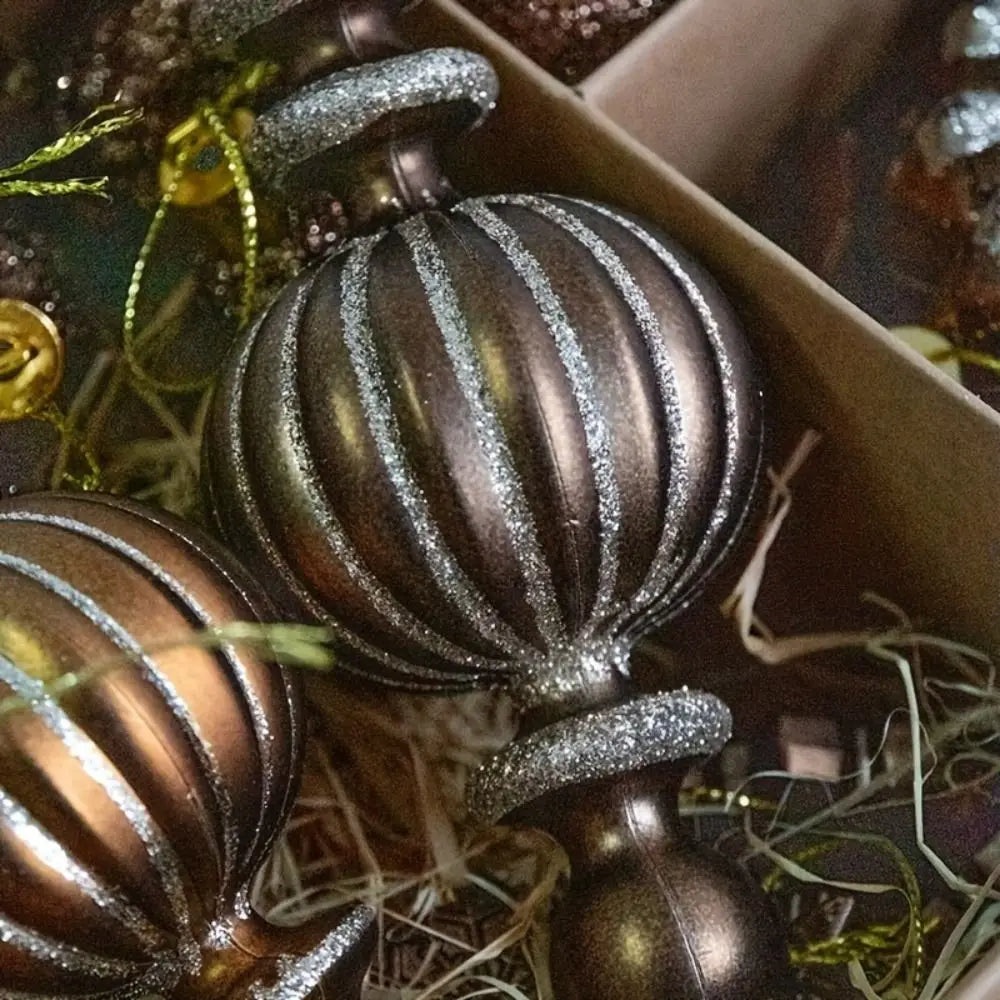 Metallic Brown Christmas Baubles – 52 Pack - 52PCS - LOWZY