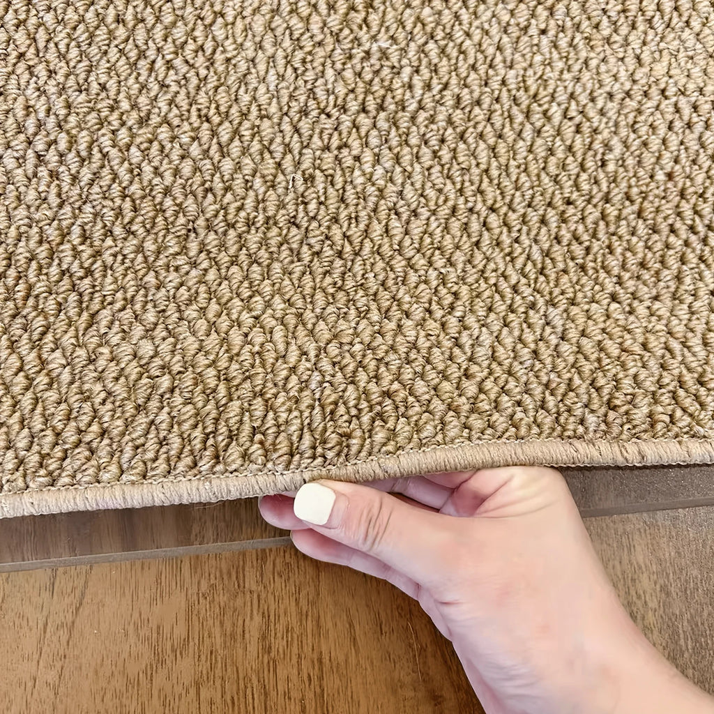 Brown Faux Jute Washable Doormat