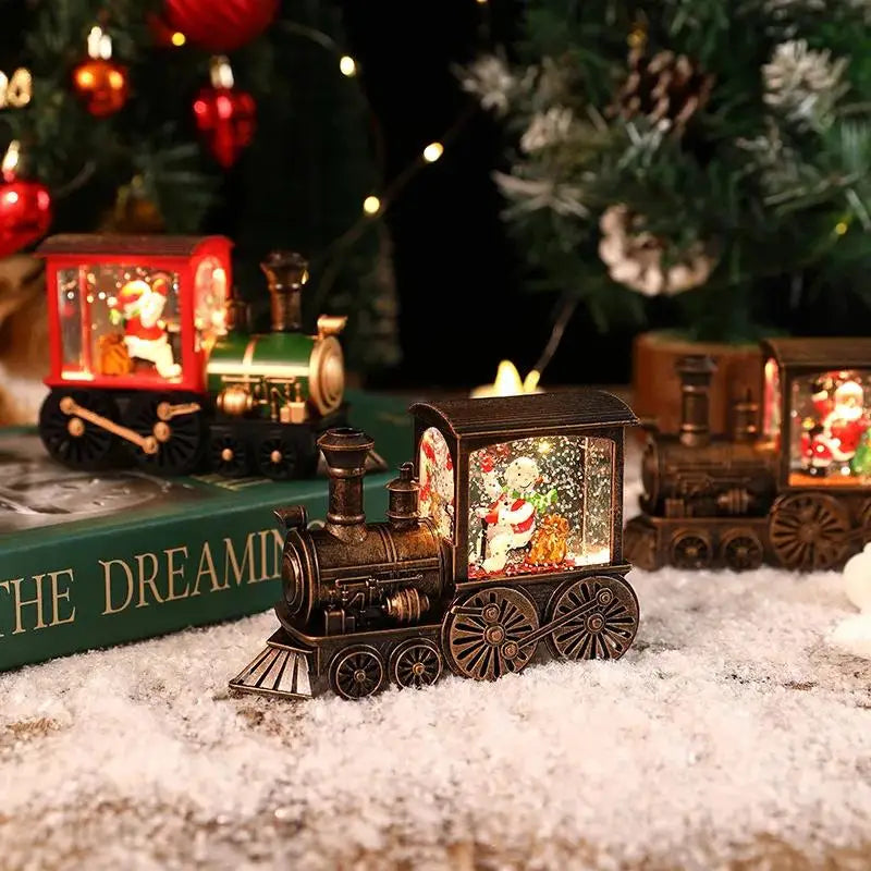 LED Water-Filled Christmas Train Ornament - LOWZY
