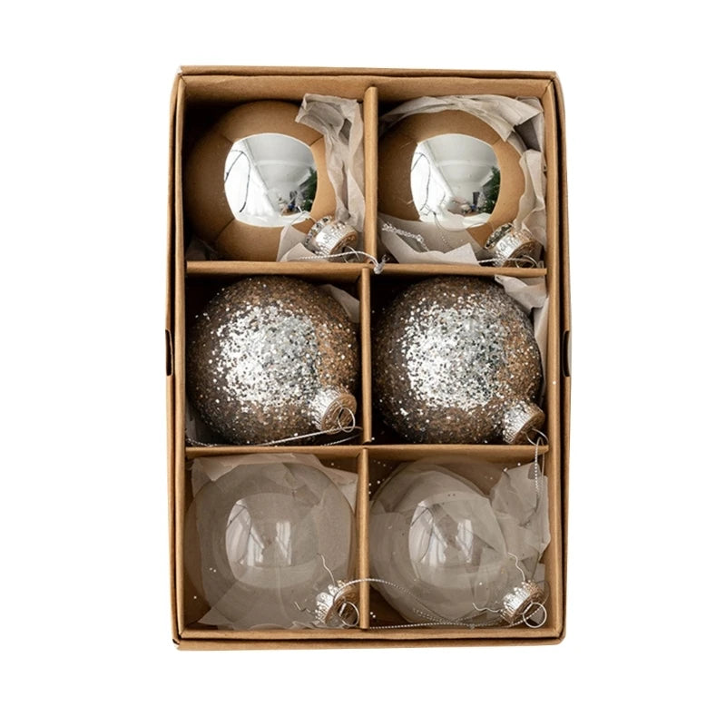 Glass Christmas Baubles – 6 Pack - view 10 - LOWZY