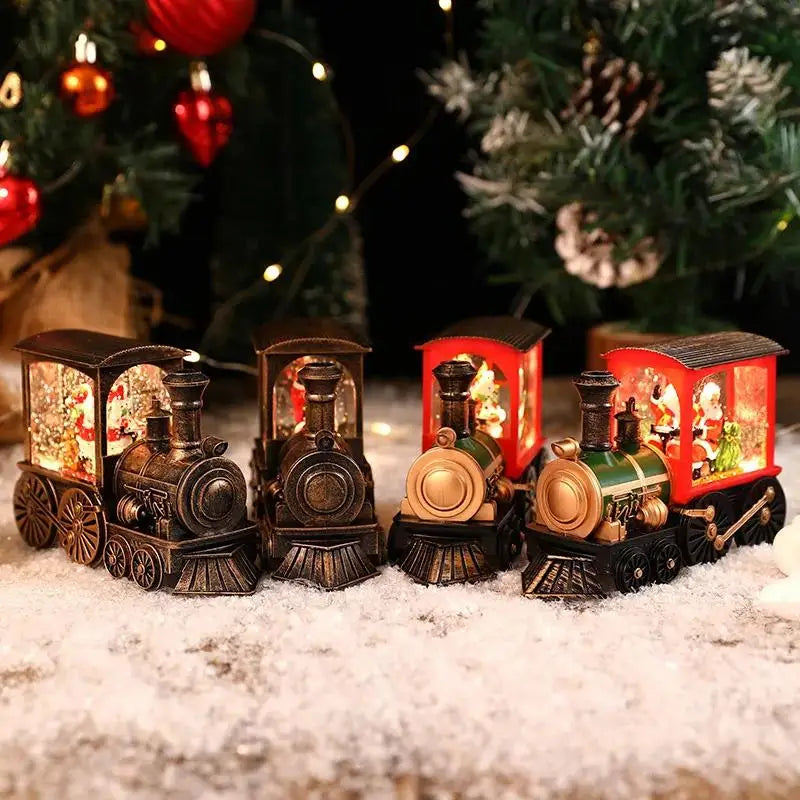 LED Water-Filled Christmas Train Ornament - LOWZY