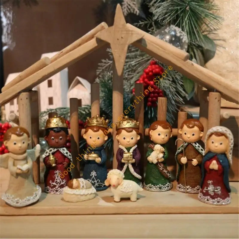 Resin Holy Family Nativity Scene - LOWZY