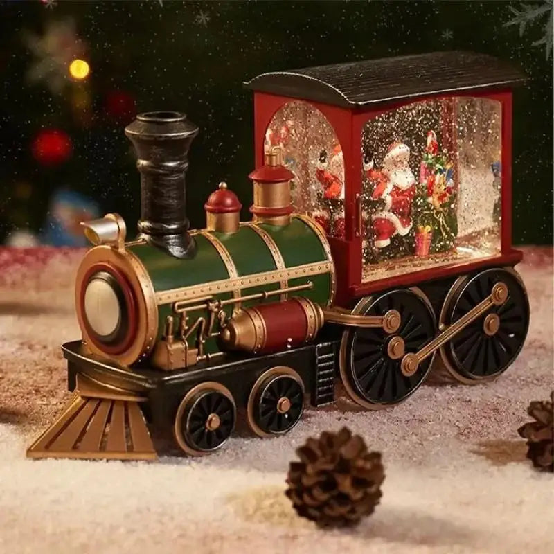 LED Water-Filled Christmas Train Ornament - LOWZY