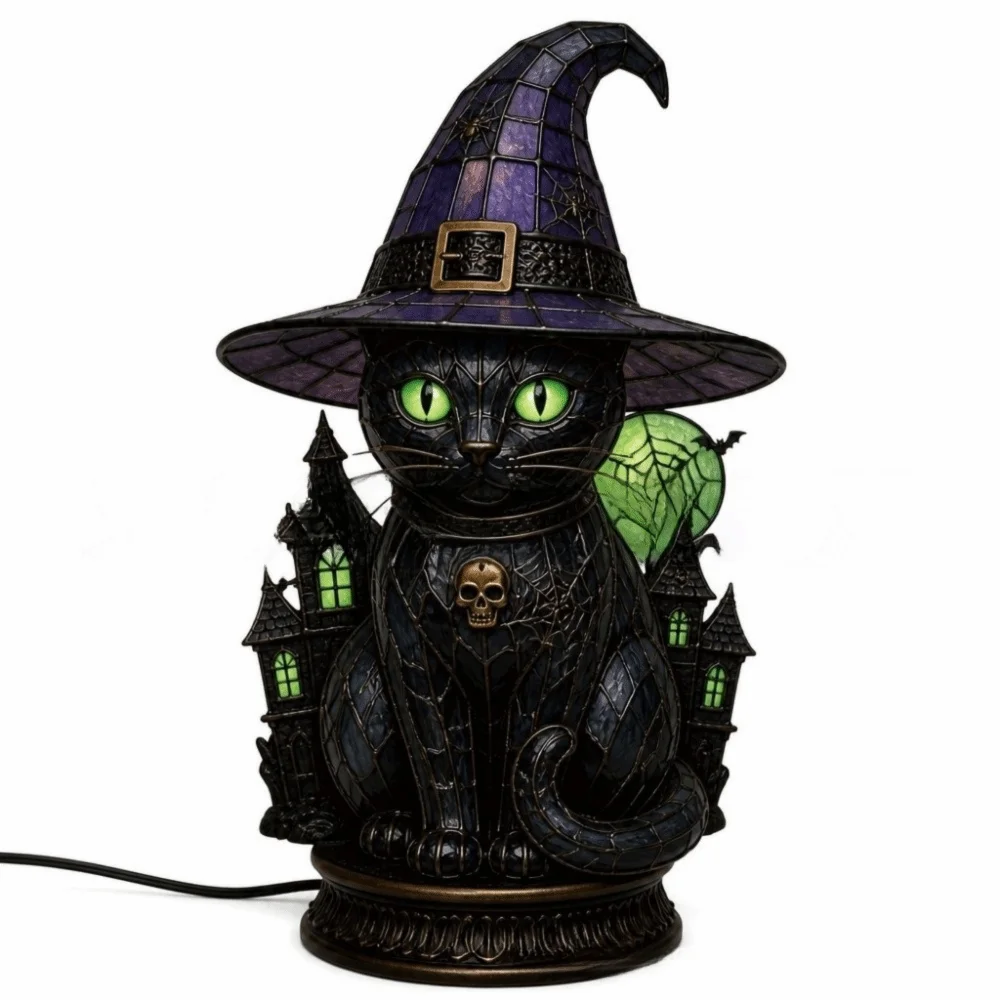 Gothic Halloween Acrylic Lamp – 13 Spooky Designs