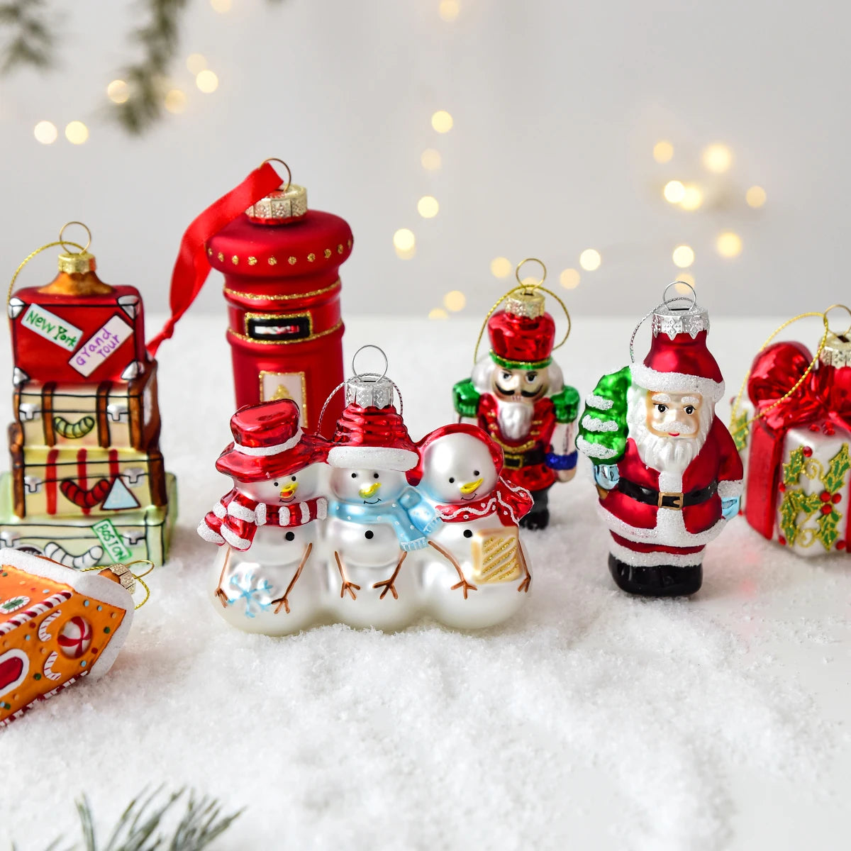 Glass Christmas Character Tree Ornament - Style 1 - LOWZY