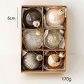 6cm Glass Christmas Baubles – 6 Pack - Color 6 (6pcs) - LOWZY
