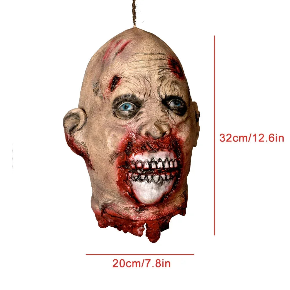 Hanging Latex Severed Head Halloween Prop – 32 Designs – 010