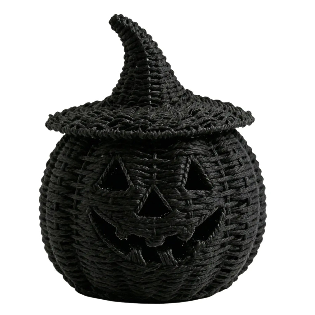 Halloween Pumpkin Lantern & Witch Hat Décor – 6 Designs – D