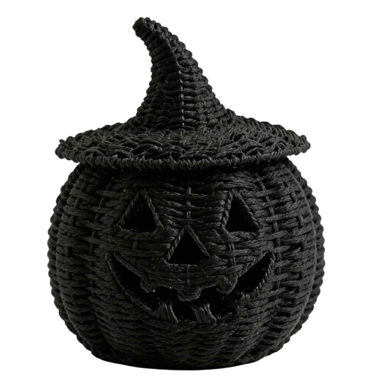 Halloween Pumpkin Lantern & Witch Hat Décor – 6 Designs – D