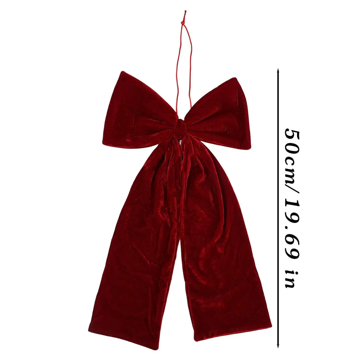Red Velvet Christmas Bow Ornament - view 8 - LOWZY