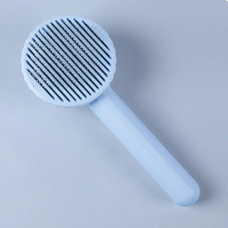 Self-Cleaning Pet Grooming Brush for Dogs & Cats