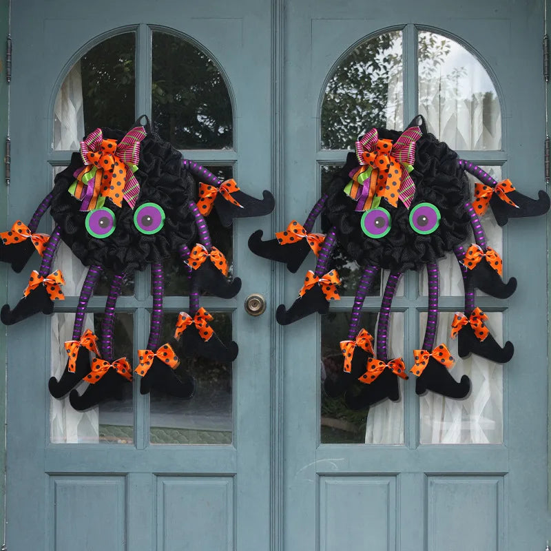 Spider Halloween Door Hanging Wreath