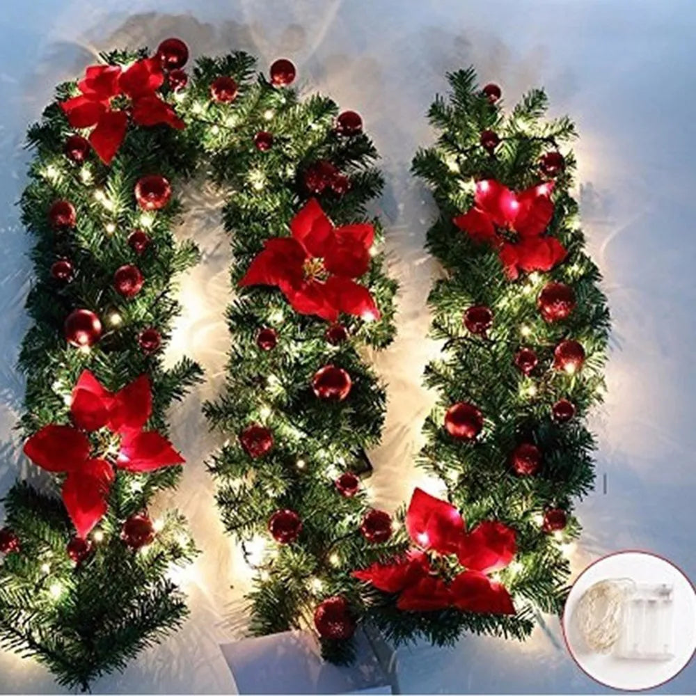 2.7m Light-Up Christmas Garland - LOWZY