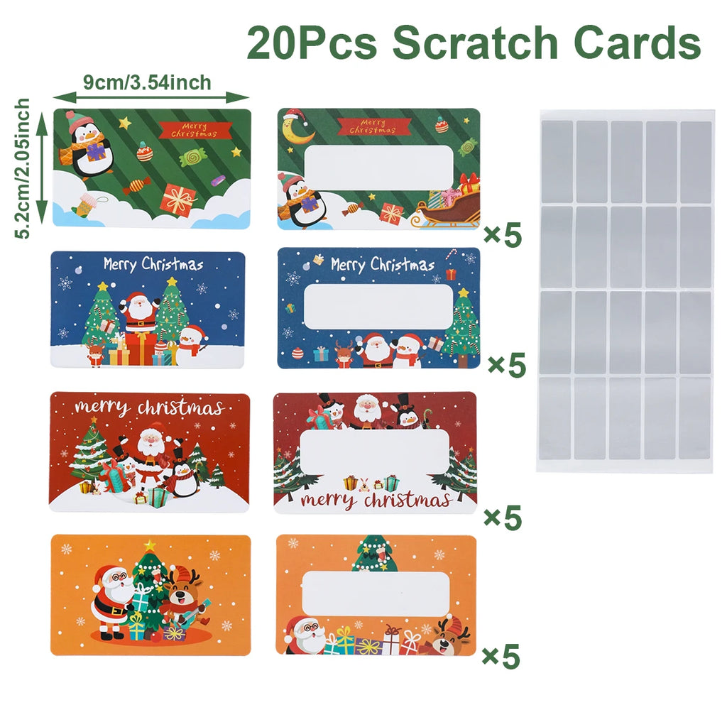 Christmas Scratch Cards - 20 or 40 Pack - LOWZY