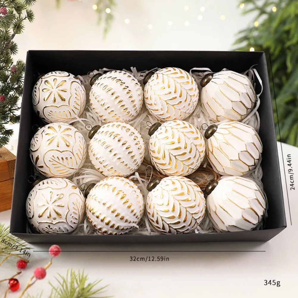 Vintage 8cm Christmas Baubles – 12 Pack - view 11 - LOWZY
