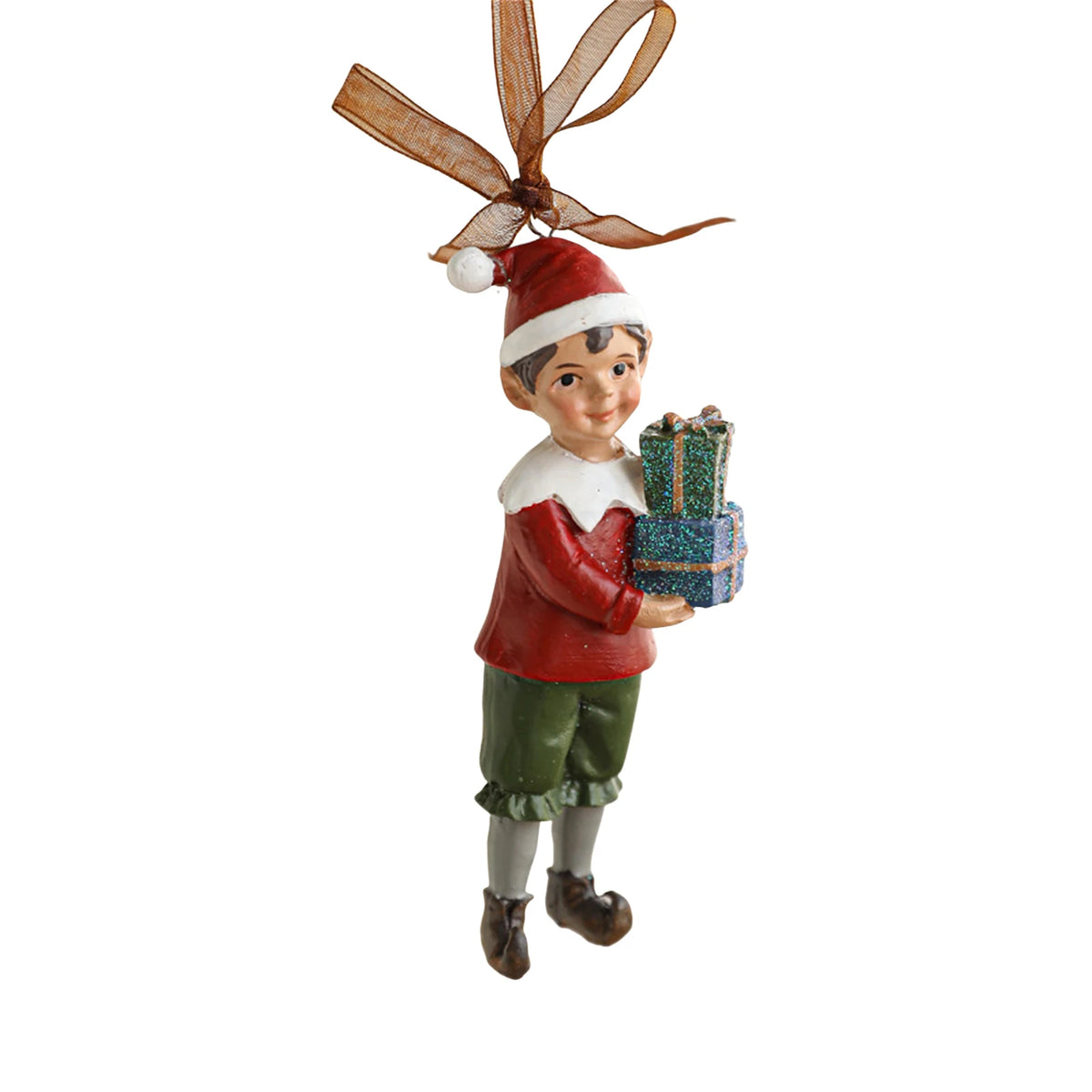 Vintage Storybook Resin Christmas Ornament - Crown bear - LOWZY