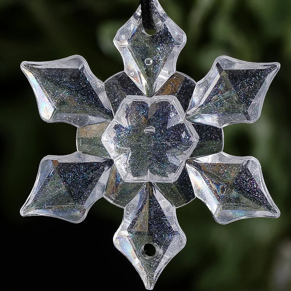 Clear Acrylic Snowflake Ornaments – 5 Pack - view 4 - LOWZY