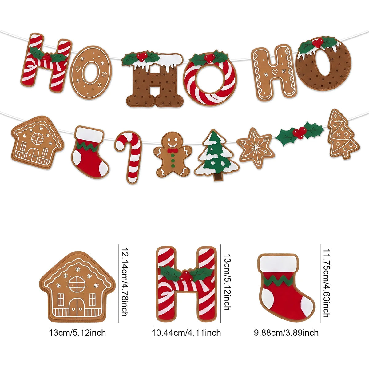 Felt Gingerbread Christmas Garland - LOWZY