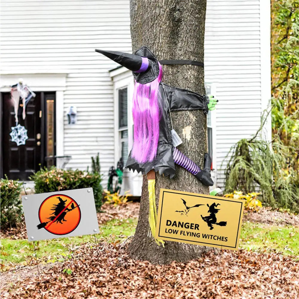 Outdoor Halloween Hanging Decorations – Witch & Spooky Designs