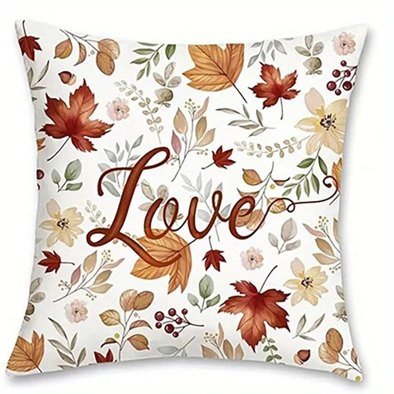 autumn printed decorative cushion cover for sofa or bedroom