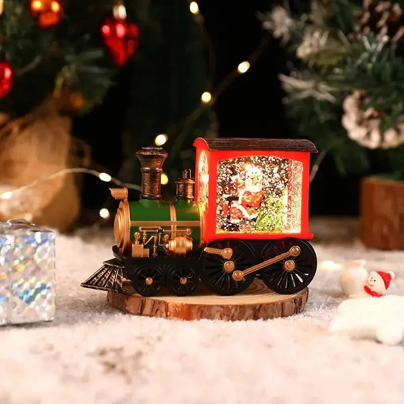 LED Water-Filled Christmas Train Ornament - LOWZY