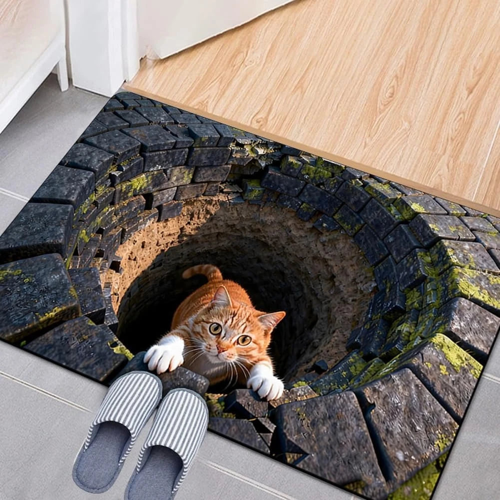 Cat Optical Illusion Doormat