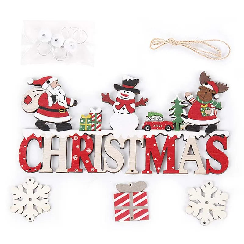 Wooden Christmas Door & Wall Hanging - Style3 - LOWZY