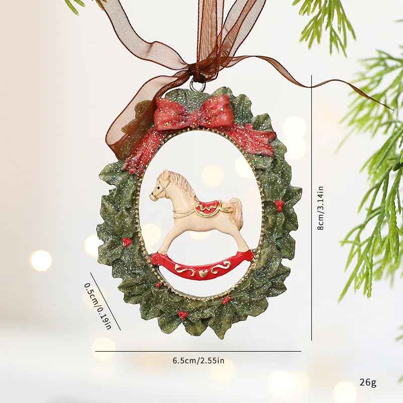 Vintage Resin Christmas Bell Ornament - view 16 - LOWZY