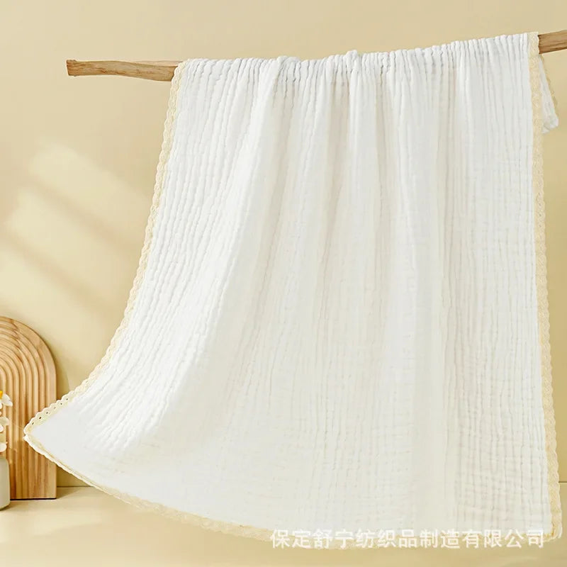 6-Layer Cotton Muslin Baby Blanket & Bath Towel – 110cm