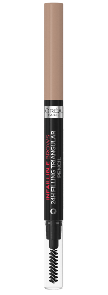 L'Oreal Paris Infallible Eyebrow 24H Filling Triangular Pencil - 7.0 BLONDE
