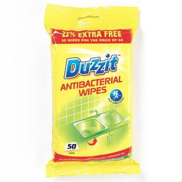 Duzzit Antibacterial Wipes 50 Pack