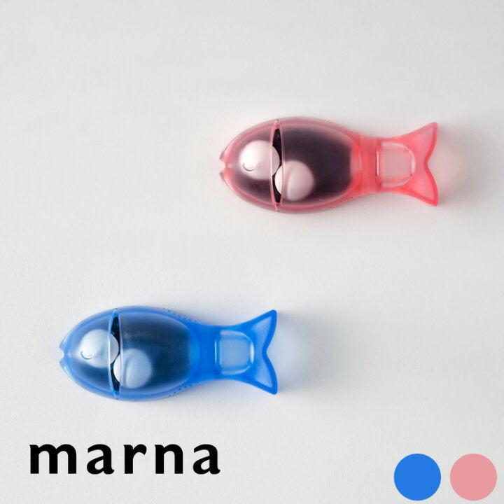 Marna fish-shaped knife sharpeners in Blue and Pink