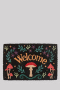 Black Mushroom Welcome Doormat autumn home decor