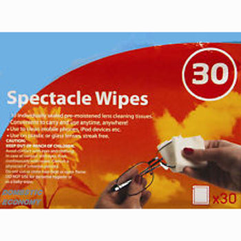 Spectacle Wipes 30 pack