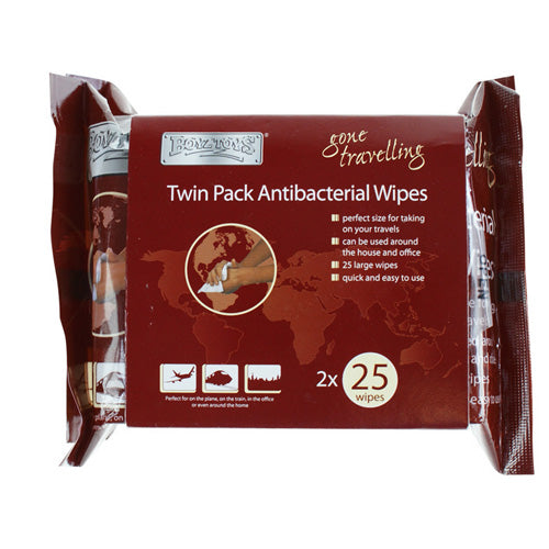 Boyz Toys Antibacterial Hand Wipes 2 x 25 Pack